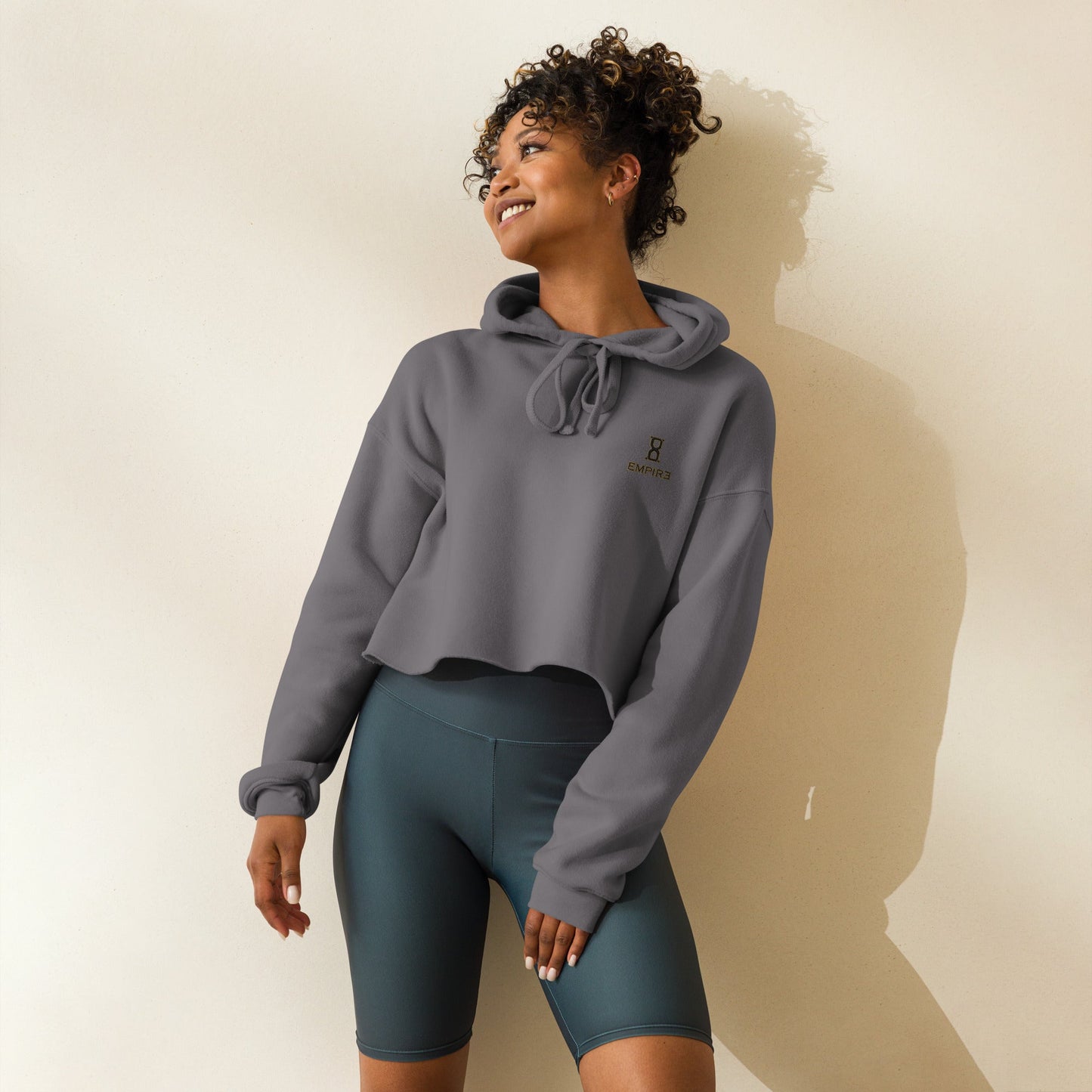 EMPIRE 8 Crop Hoodie – Washed Streetwear Hoodie for Everyday Wear - EMPIRE 8