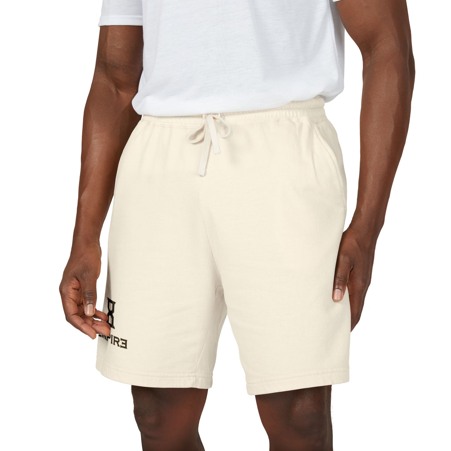 Fleece Sweat Shorts — EMPIRƎ 8 Logo Lightweight Garment-Dyed Lounge Shorts