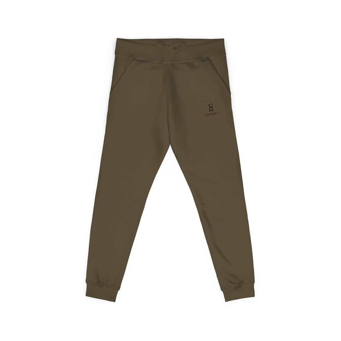 Embroidered Fleece Sweatpants — Cozy Olive Joggers