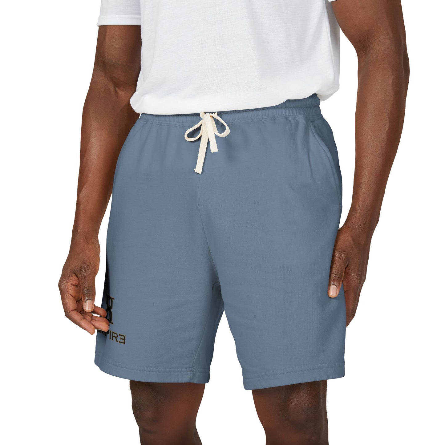 Fleece Sweat Shorts — EMPIRƎ 8 Logo Lightweight Garment-Dyed Lounge Shorts
