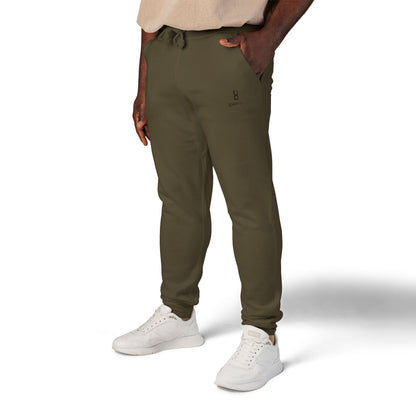 Embroidered Fleece Sweatpants — Cozy Olive Joggers