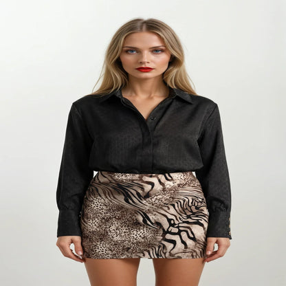 Beige Animal Print Pencil Skirt – Zebra & Leopard Bodycon Office Skirt - EMPIRE 8