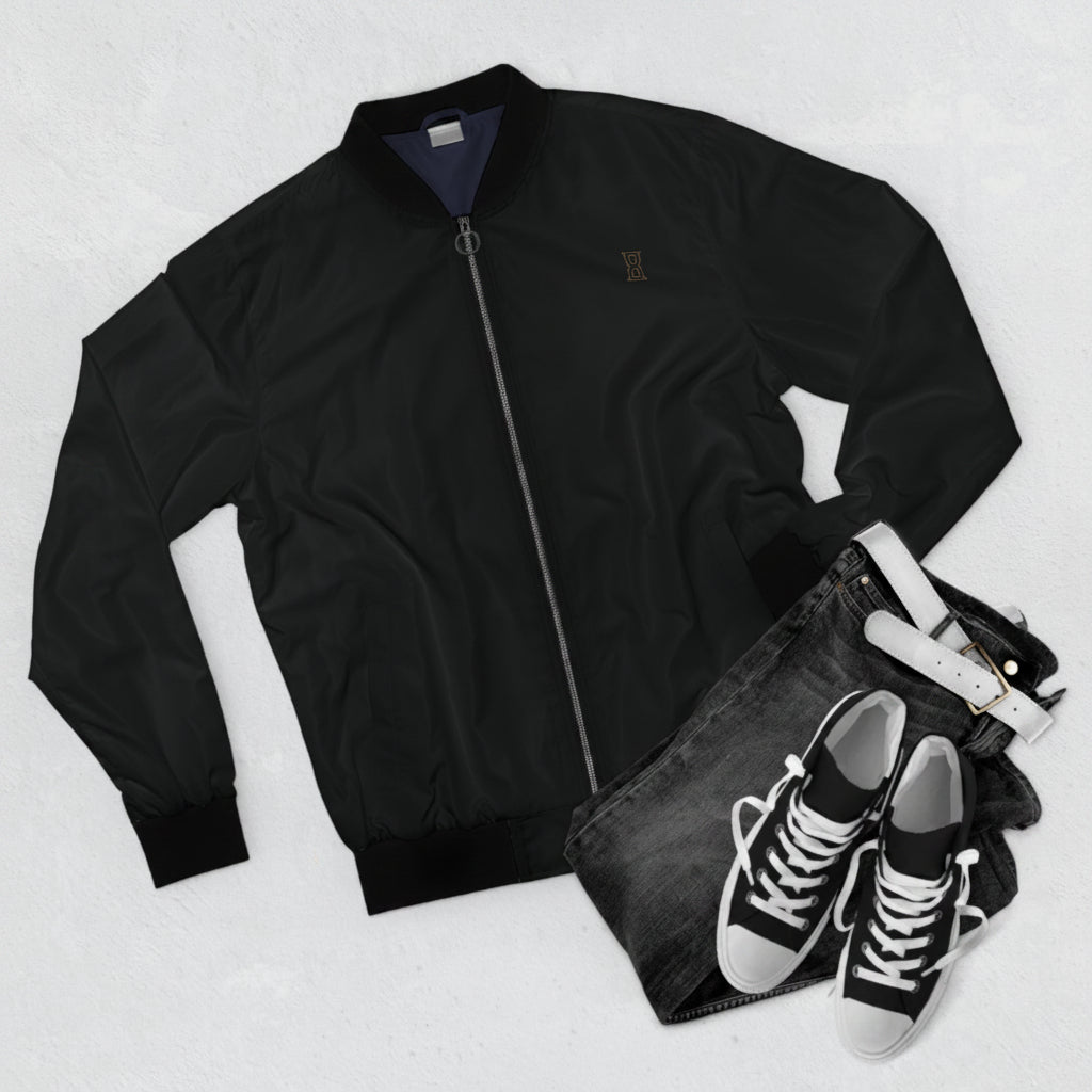 Men’s Black Bomber Jacket — Classic Lightweight Zip Jacket - EMPIRE 8