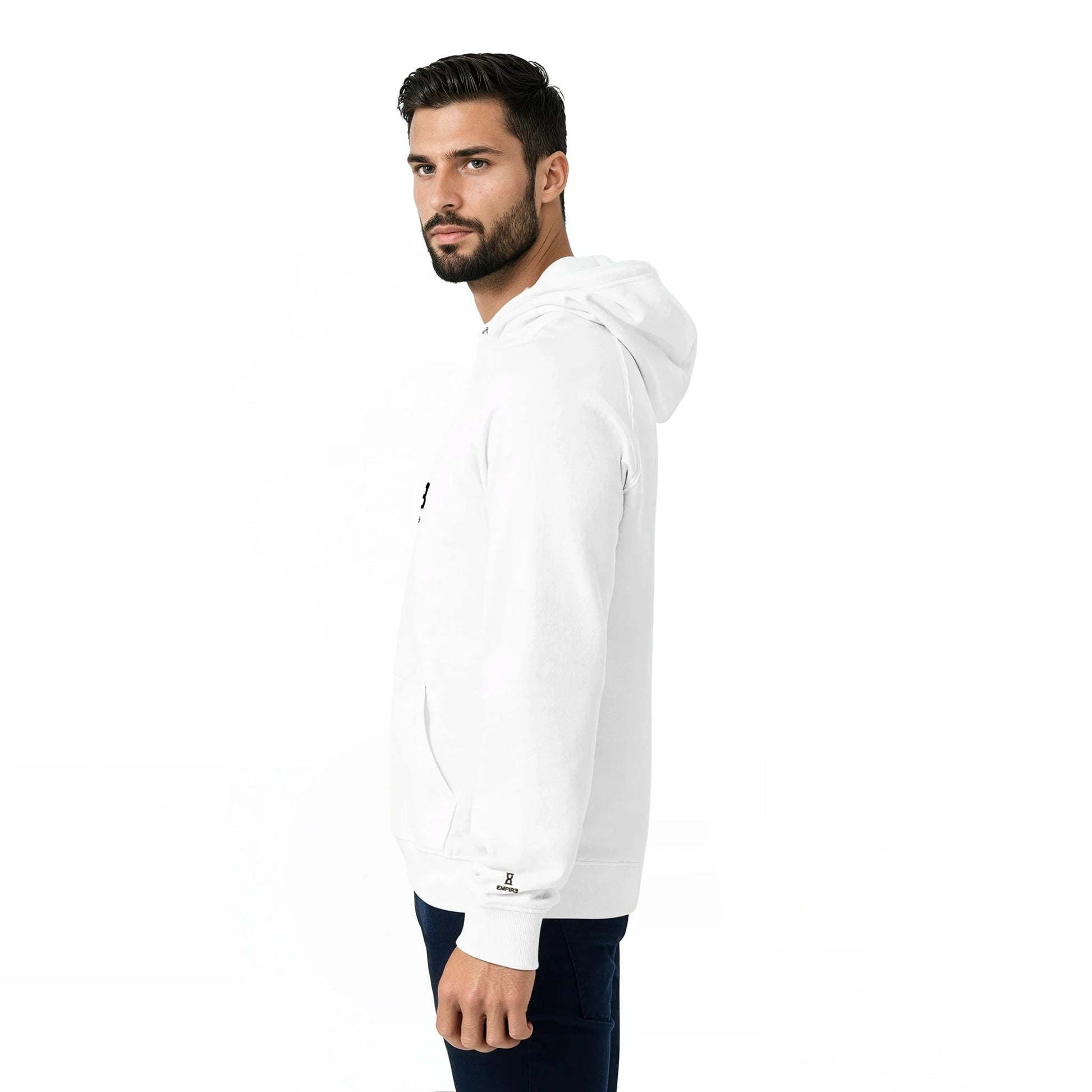 EMPIRE 8 White Hoodie – Streetwear Hoodie for Everyday Comfort - EMPIRE 8